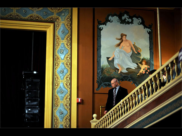 Bodyguard on Staircase